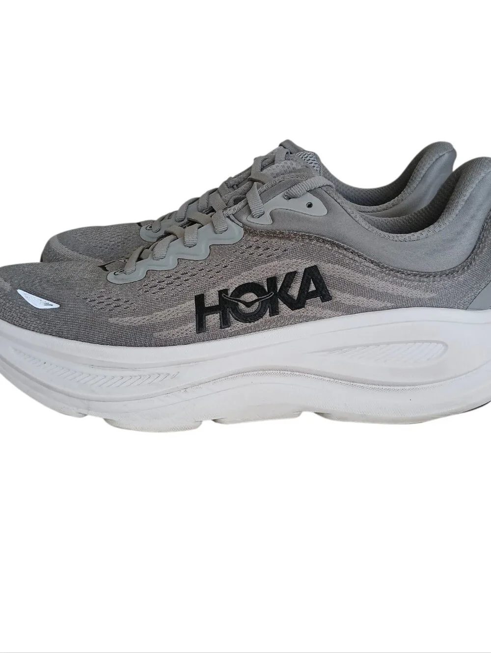 HOKA ONE ONE Bondi 9 Platform Running Shoes Men's 9D Galactic Grey/Stellar Grey